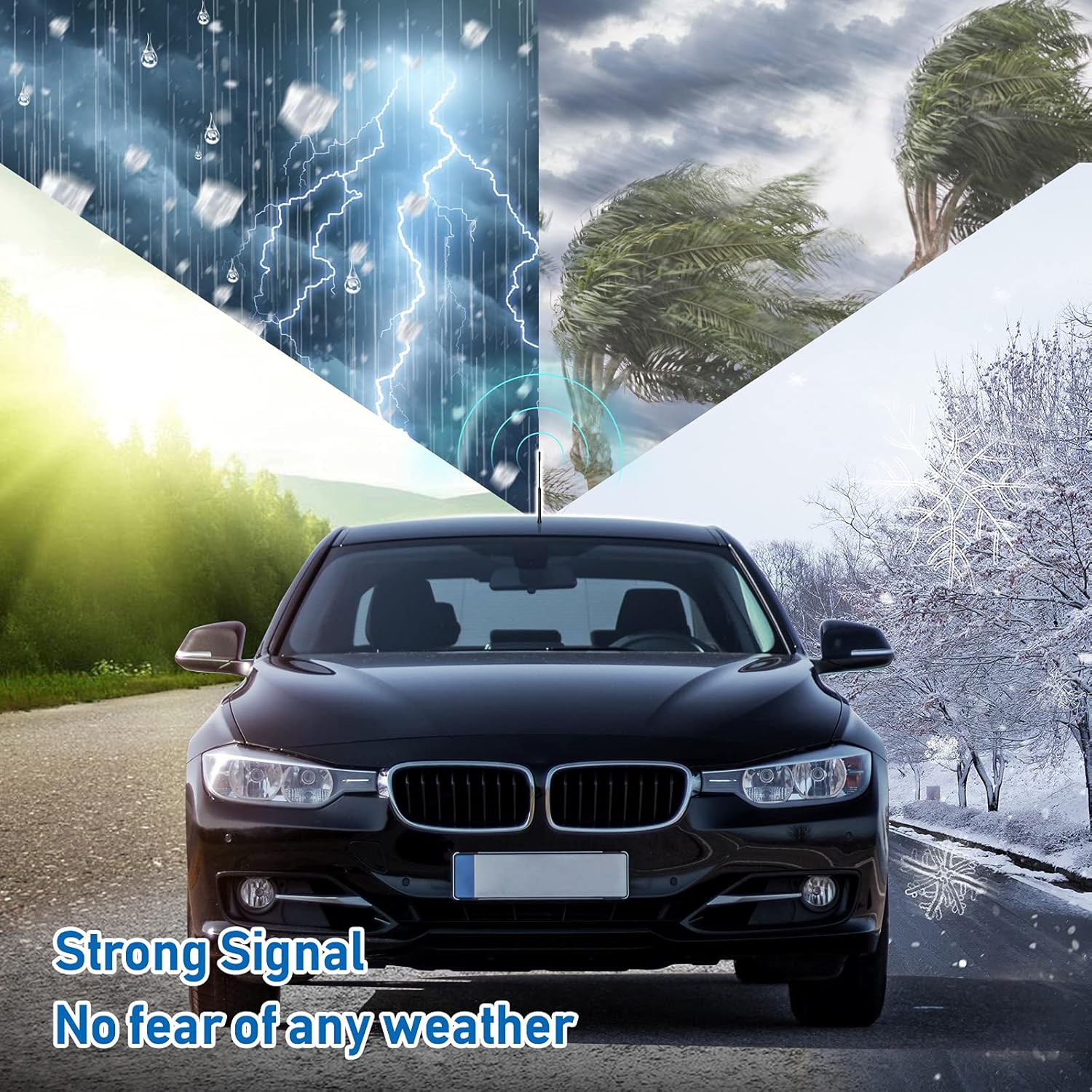 Eightwood Autoantenne FM DAB Autoradio Antenne Dachantenne Auto 2 Stück 23cm Ersatzantennenstab Auto Antenne mit starker FM/DAB-Empfangsfunktion