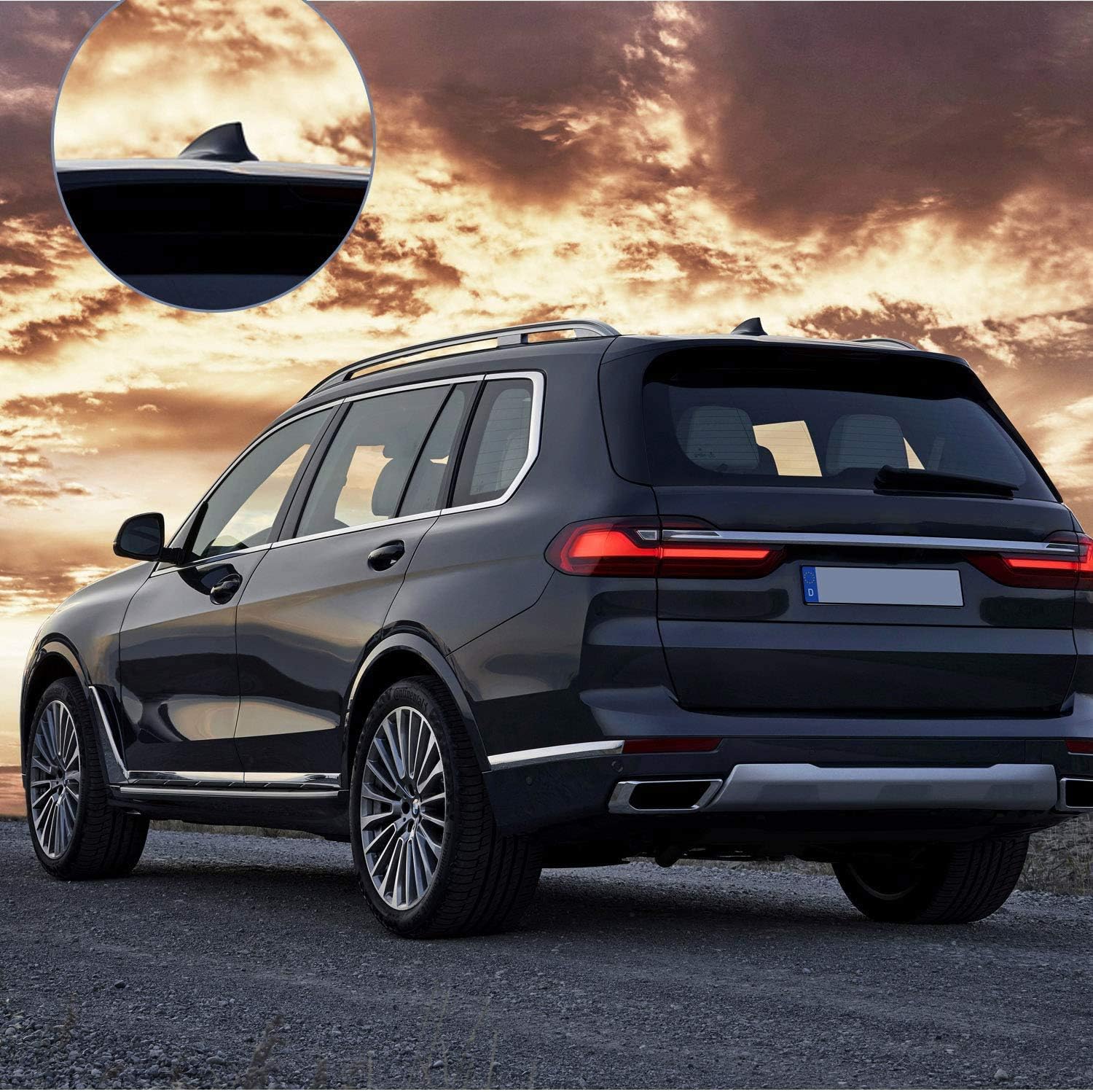 Eightwood DAB/DAB+ Antenne Autoradio Antennensplitter AM/FM GPS Dachantenne Signal Amplifier Von KFZ Haifischflosse Antenne mit Verstärker Aktive Autoantenne + 5M Extension Kabel SMB RG174 MEHRWEG