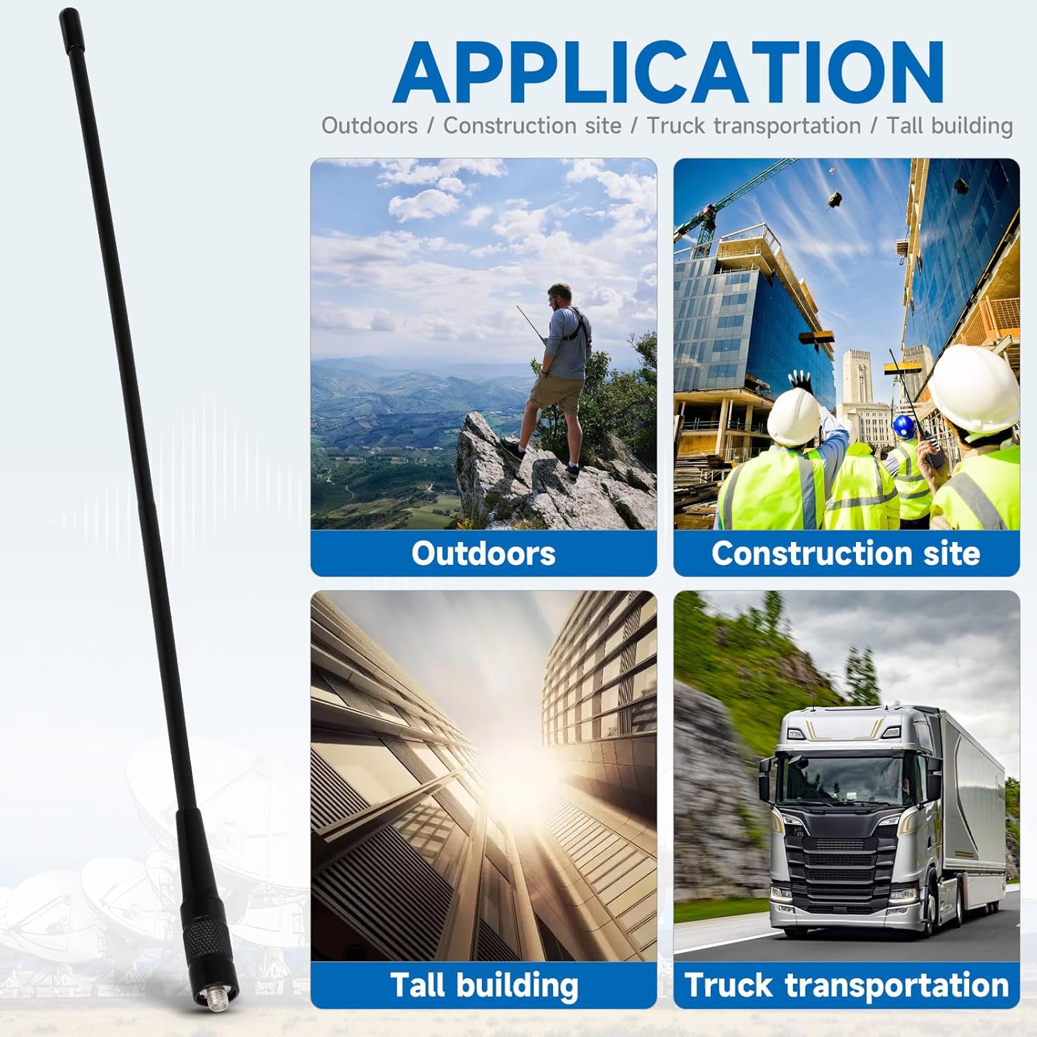 Eightwood Walkie Talkie Antenne Dual Band Radio Antenne Handheld Radioantenne Funkgerät Antenne SMA Two Way Radio Antenne für Ham Radio Baofeng UV-82 UV-5R RT5R RA79 Quansheng Kenwood