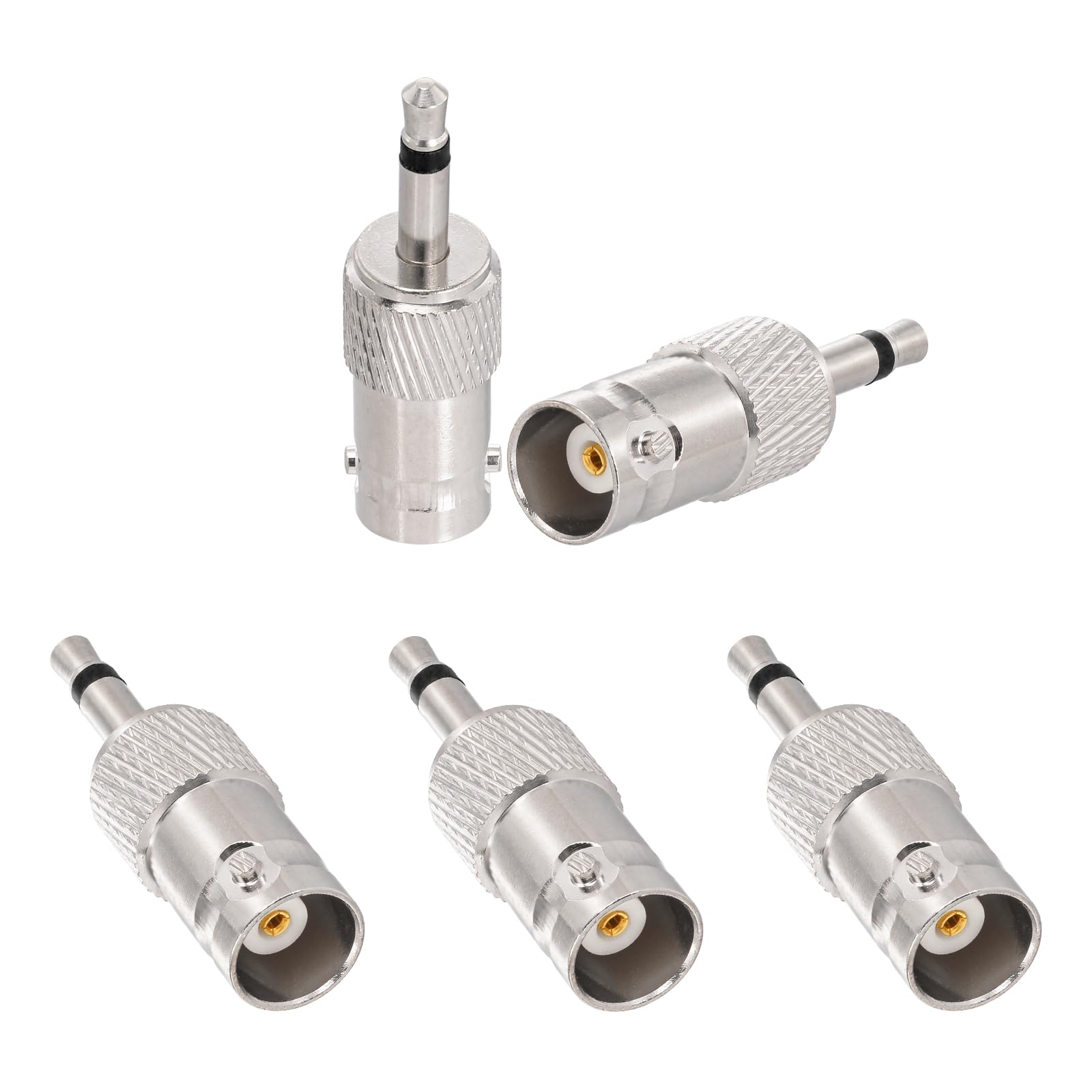 Eightwood 3.5MM auf BNC Buchse Adapter BNC Buchse auf 1/8" TS Stecker für Antenne, Radio, CCTV, DVR Kamera und mehr (5 Stück)