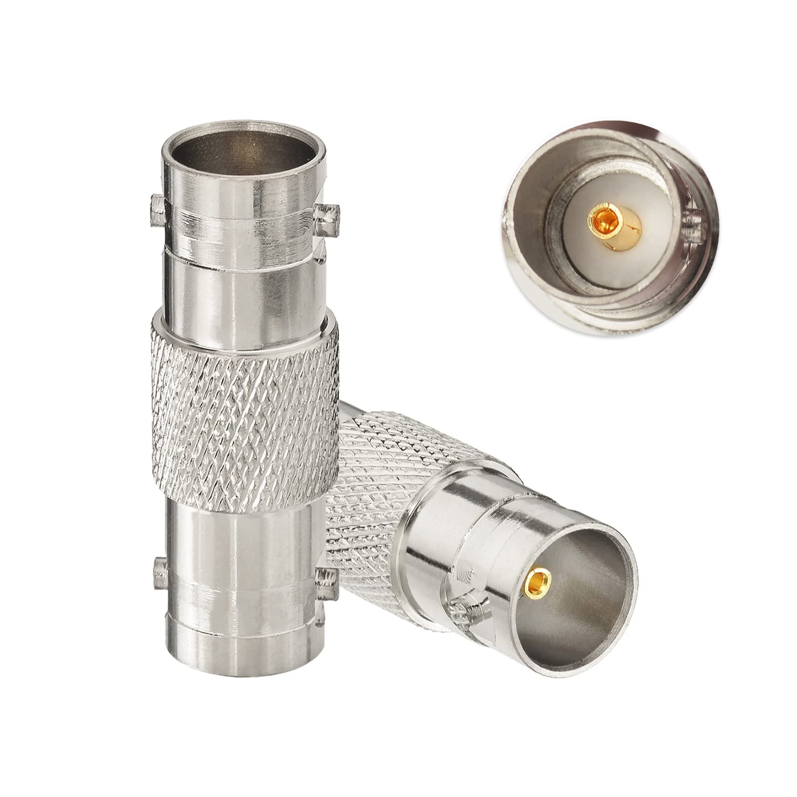 Eightwood BNC Adapter Set BNC Buchse auf Buchse Adapter 75 Ohm Buchse SDI Verbinder für HD-SDI/3G-SDI/4K/8K SDI Video Kamera Monitor Kabel 2pcs