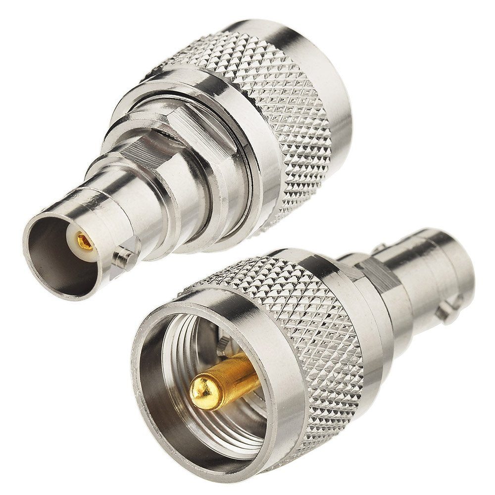 Eightwood BNC Female auf UHF Male Pl Stecker Walkie Talkie Handheld Radio Antenne Adapter 2 Stücke für Ham Radio CB Funk MEHRWEG