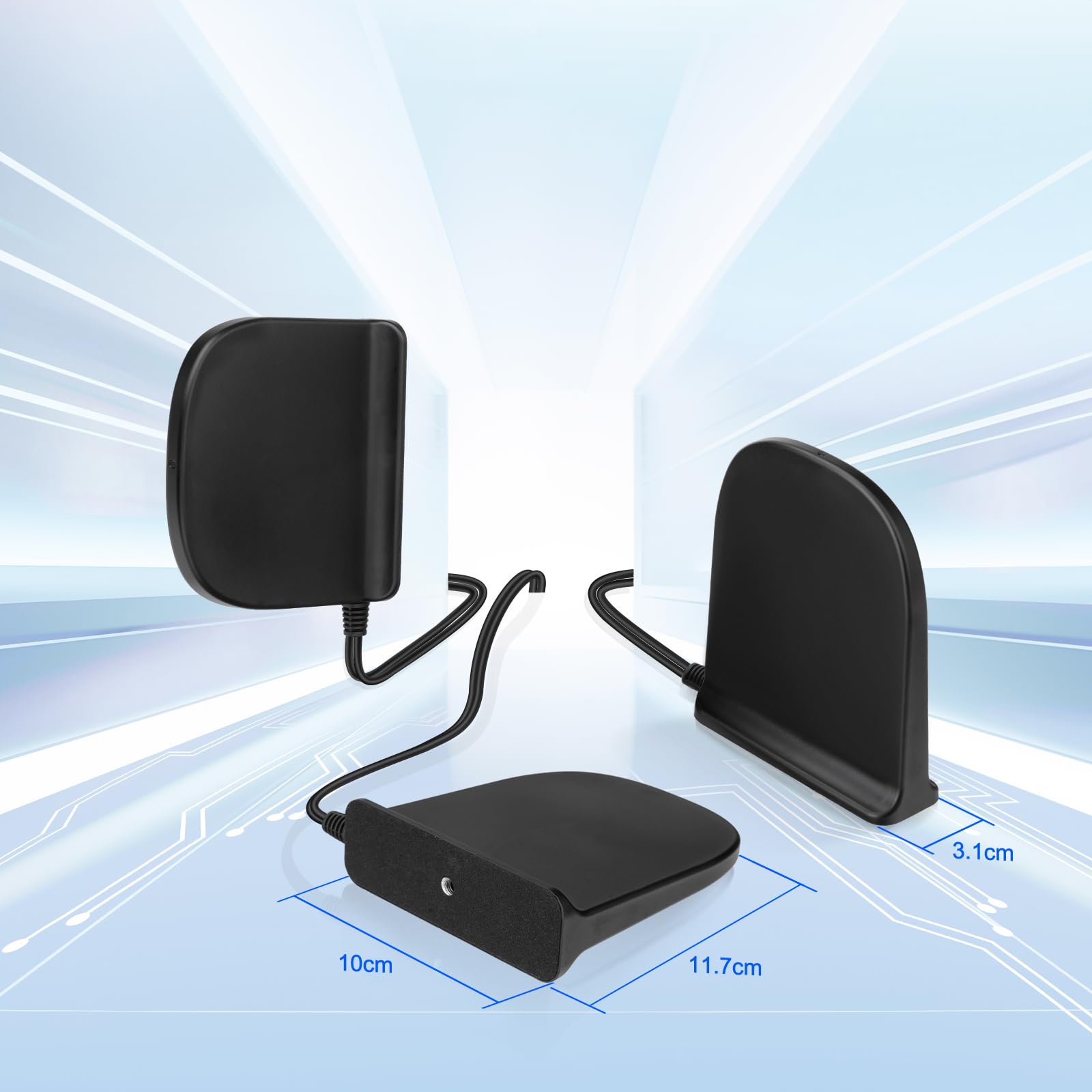 Eightwood 5G LTE 4G Antenne 10dBi SMA Stecker Dual Band MIMO Antenne mit Magnetfuß Rundstrahlantenne 2M Kabel für GSM Mobile Hotspot Router CPE Wildkamera Überwachungskamera IoT Smart Home