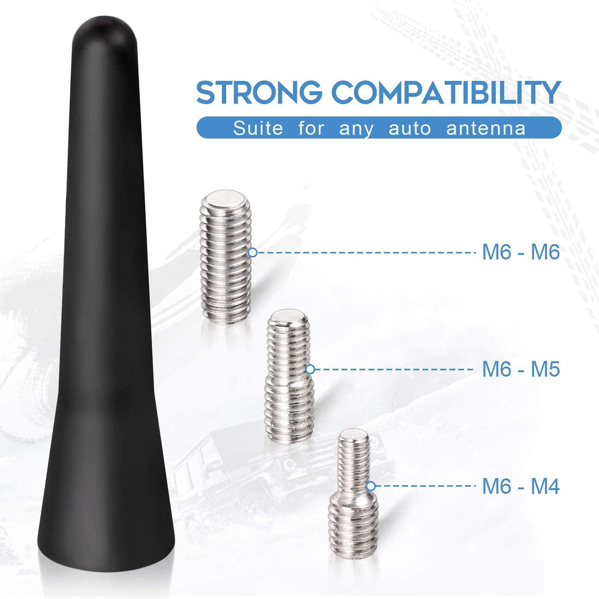 Eightwood Autoantenne Auto Antenne FM DAB Dachantenne Auto 2 Stück 6,5cm Mini Autoradio Antenne kurz mit starker FM/AM/DAB Empfangsfunktion…