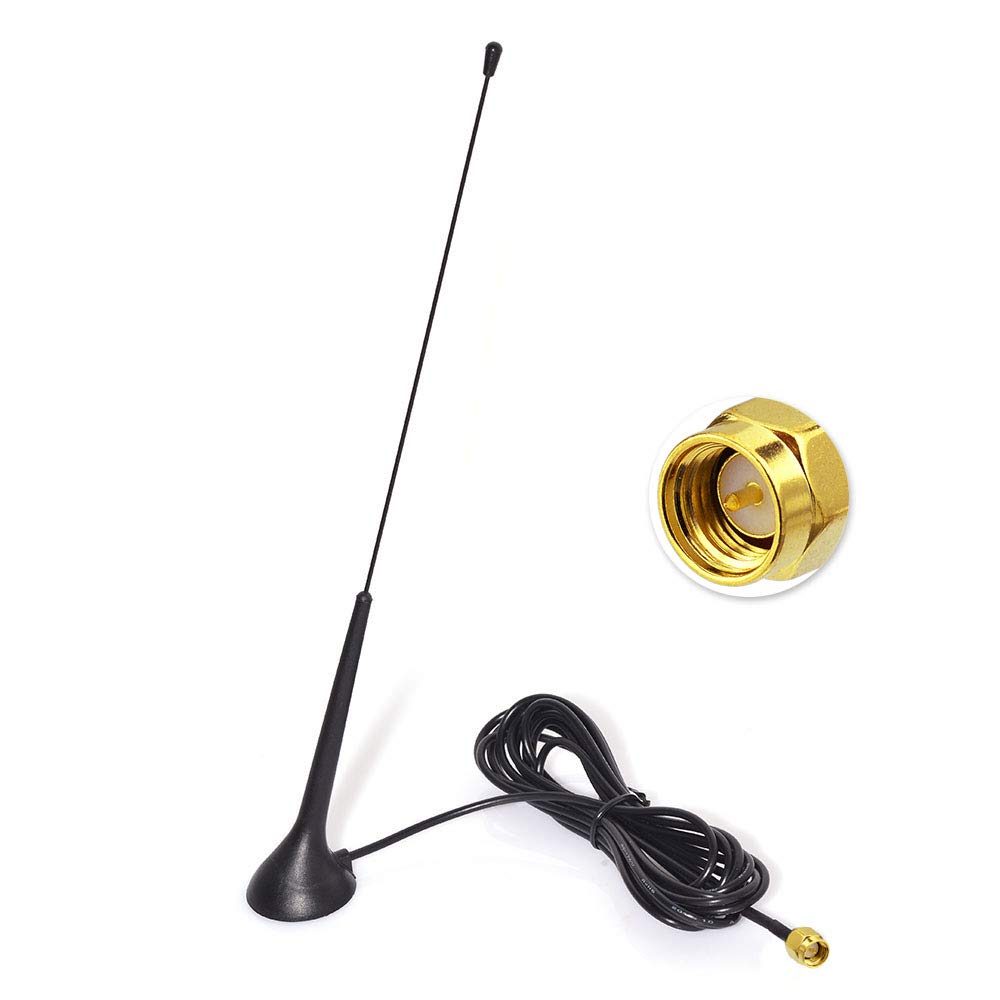 Eightwood DAB DAB+ Antenne Autoradio SMA Antenne (KFZ Magnetfußantenne) mit Antenne Extension Kabel RG174 300cm für Digitalradio Empfang Blaupunkt Beat TechniSat Pioneer Alpine MEHRWEG