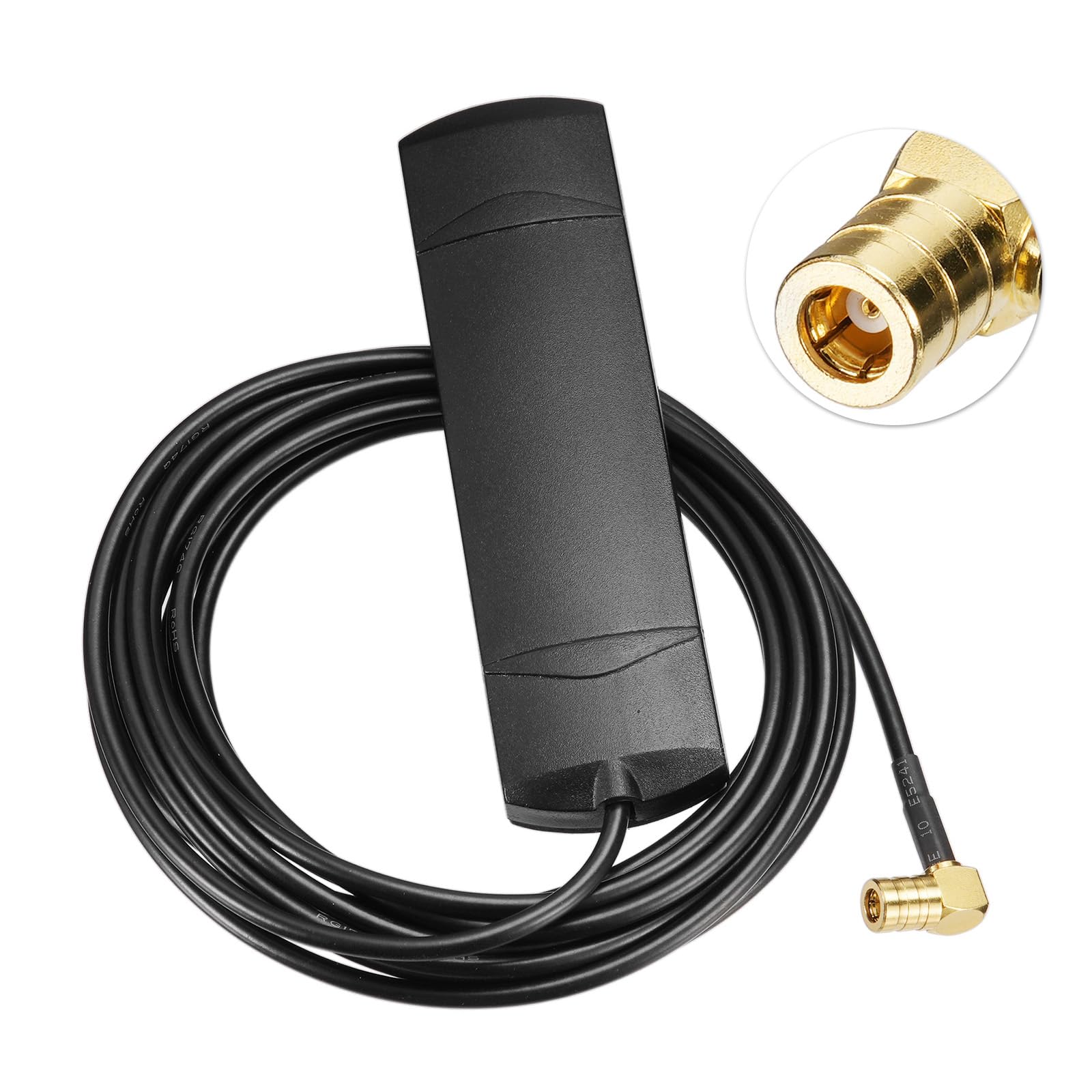 Eightwood DAB DAB+ Antenne Auto FM AM Radio Antenne Windschutzscheiben Antenne Patch Antenna 17dbi + 3M DAB Antenna SMB Anschluss Kabel für Pioneer Alpine Clarion Digital Radio FM Tuner