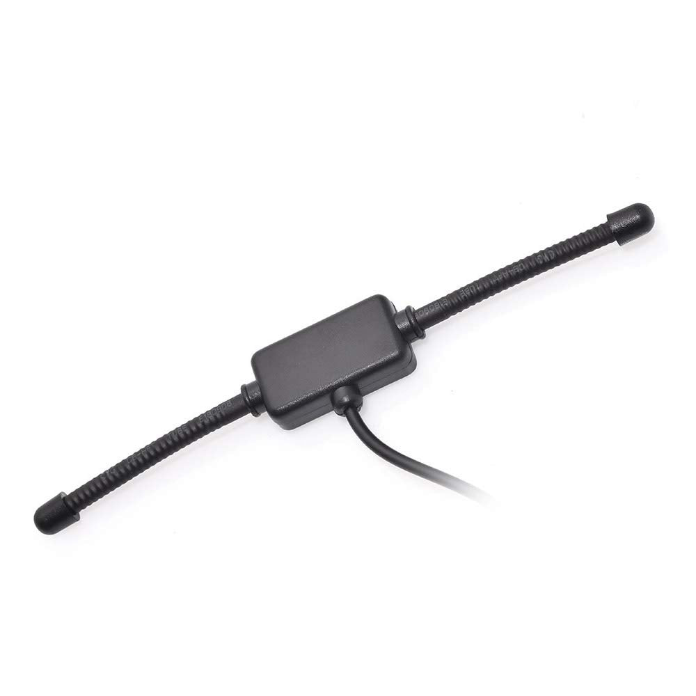 Eightwood Autoradio Antenne FM Car Radio Antenne Radio Patch Windschutzscheiben Paste Antenne FM 300cm Kabel + DIN Buchse 41585 auf ISO Adapter für Autos Radios LKWs Universal MEHRWEG