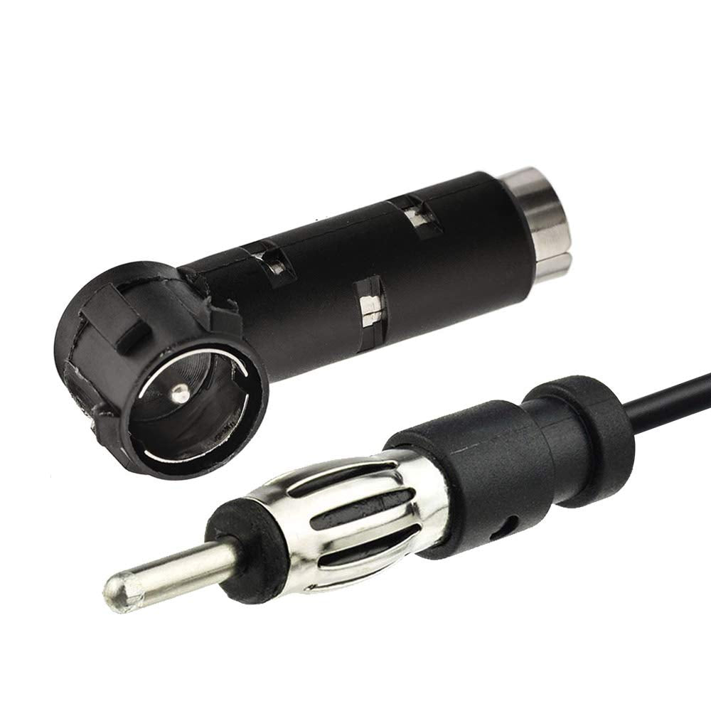 Eightwood Autoradio Antenne FM Car Radio Antenne Radio Patch Windschutzscheiben Paste Antenne FM 300cm Kabel + DIN Buchse 41585 auf ISO Adapter für Autos Radios LKWs Universal MEHRWEG