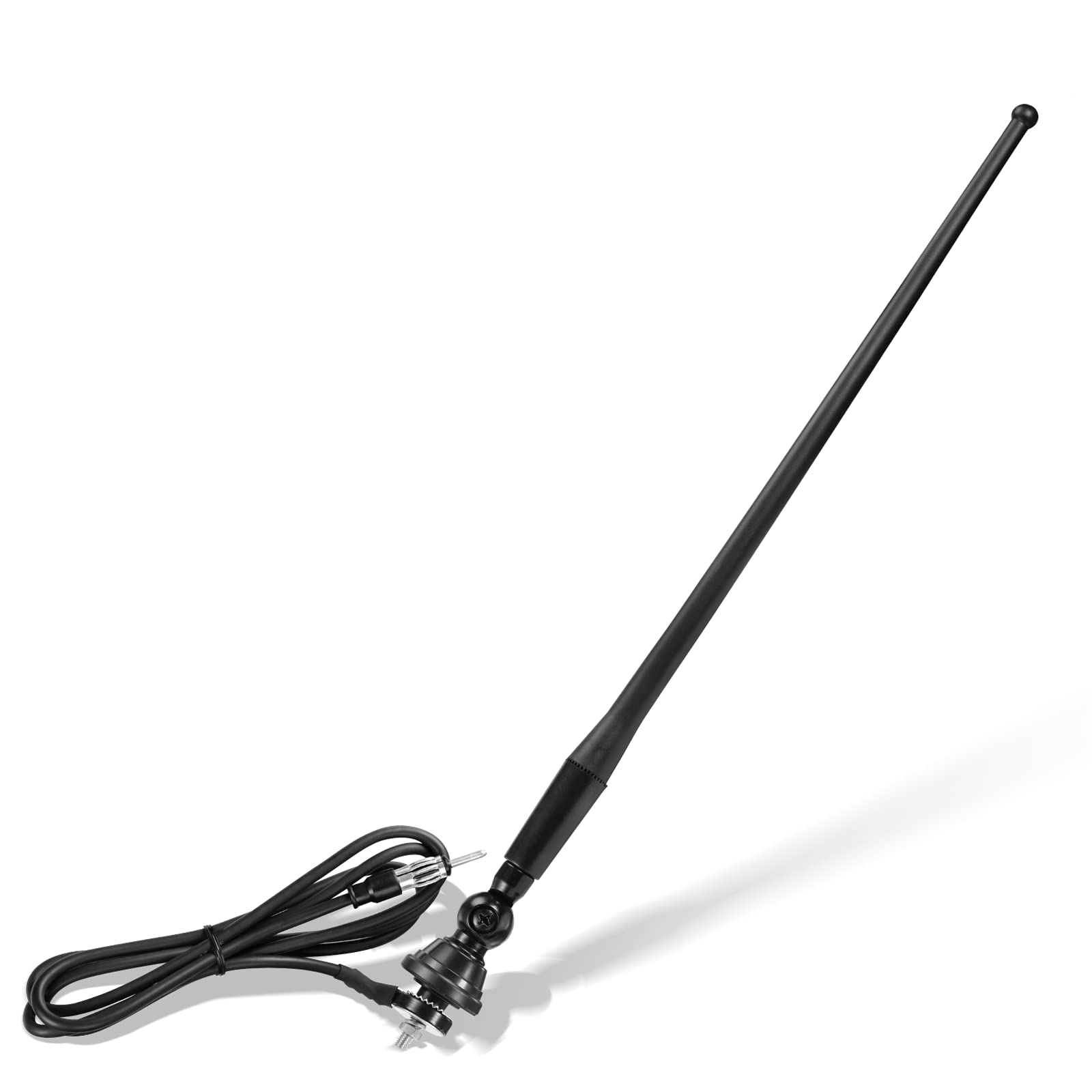 Eightwood wasserdichte Marine Radio Antenne FM AM Auto Radio Antenne 47.5 cm Flexible Antenne mit 3M Verlängerungskabel für Boot Auto LKW Vans Wohnwagen Wohnmobil Yacht usw.