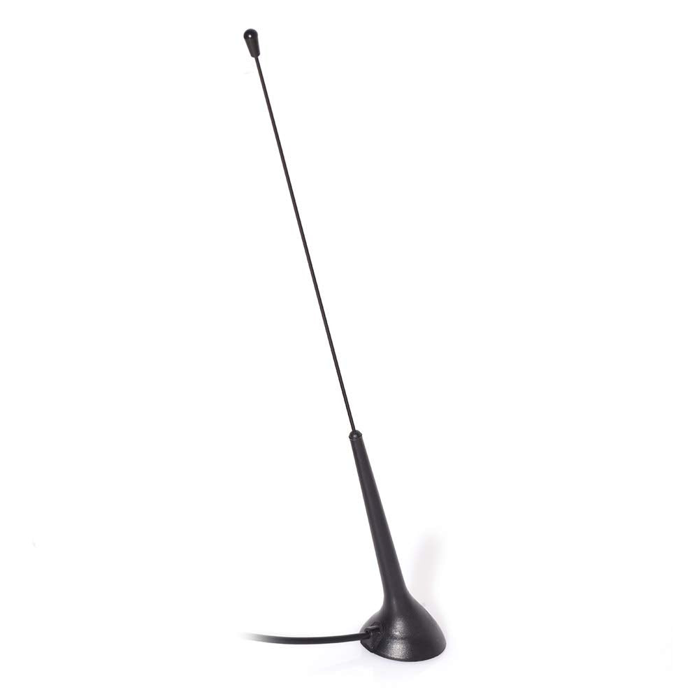 Eightwood Autoradio Antenne FM Antenne Radio magnetische Befestigung Antenne FM 3m Kabel RG174 + DIN Buchse auf ISO Adapter für Autos Radio LKWs Universal MEHRWEG