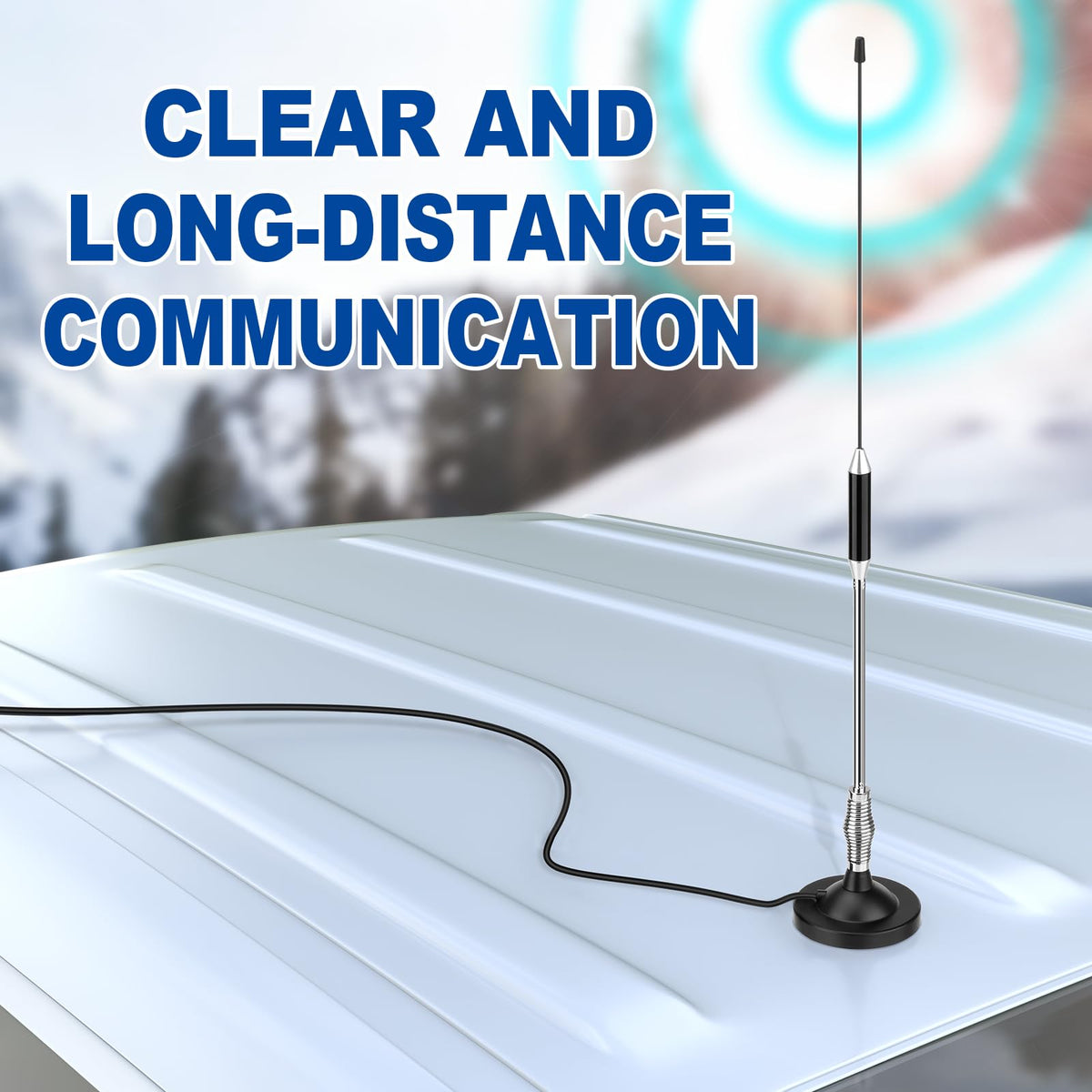 Eightwood CB Antenne 27MHz CB Mobilfunkantenne Auto Radio Antenne 66 cm Pl259 Antenna + 300 cm Verlängerungskabel für Midland President Cobra Uniden Anytone
