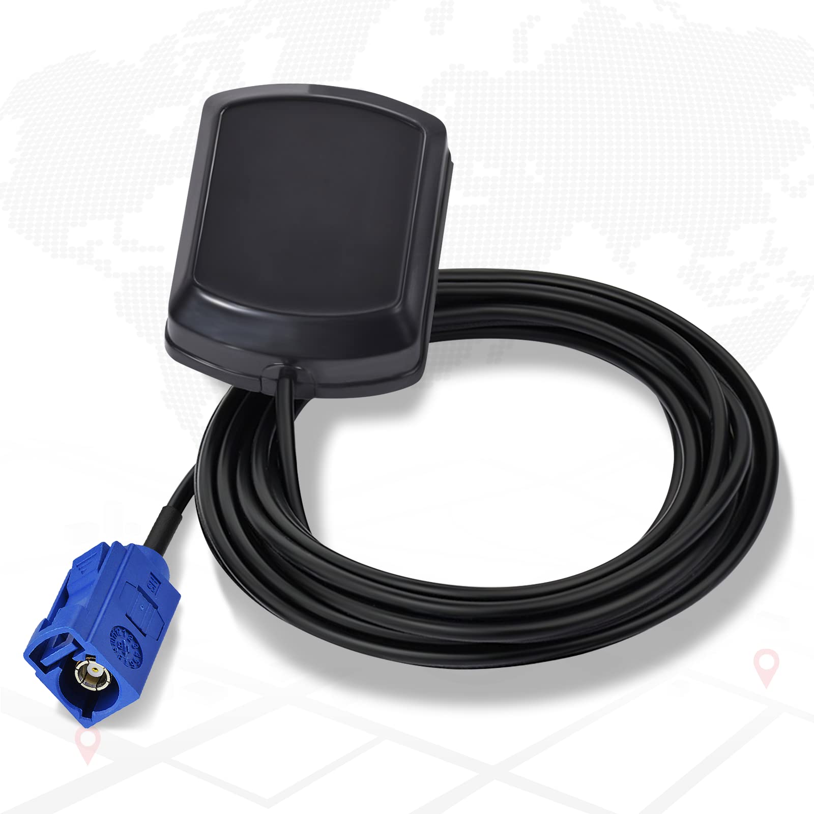 Eightwood GPS Antenne Fakra C GPS Auto Aktiv Antenne mit 3 Meter Verlängerung Kompatibel mit Auto DVR GPS Modul Tracking Antenne GPS Navigation System GPS Receivers MEHRWEG