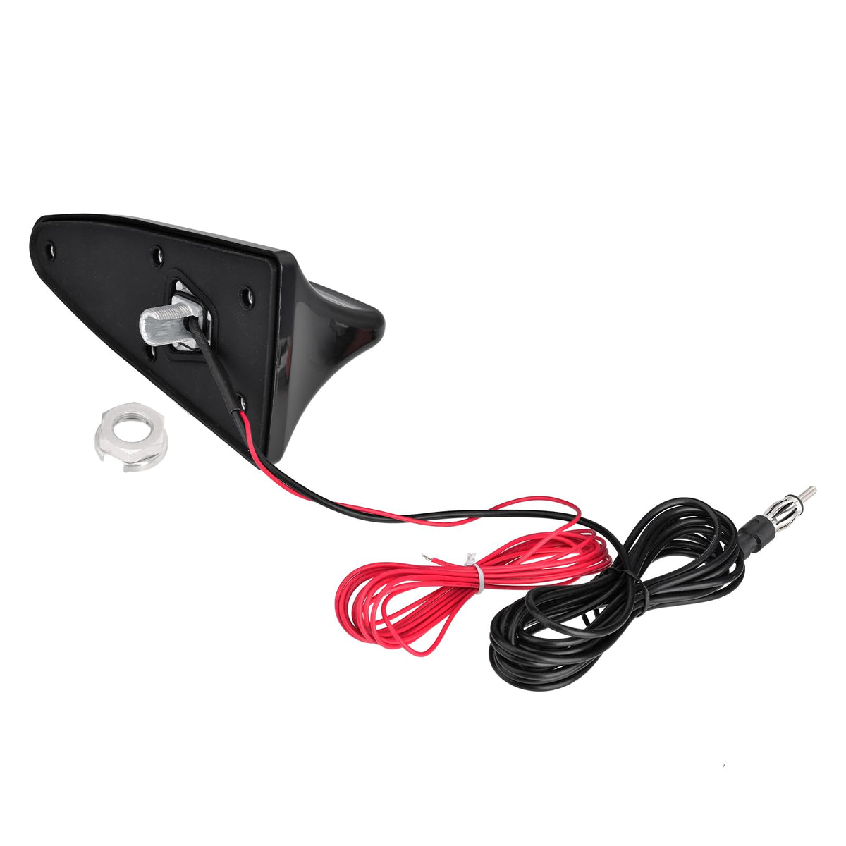 Eightwood Haifisch Antenne Auto Haifischflosse Antenne Aktive Autoantenne Shark Fin Dachantenne mit Verstärker AM/FM Autoradio Roof Antenna + 3m Kabel für Auto LKW SUV Stereo Receiver Media Head Units