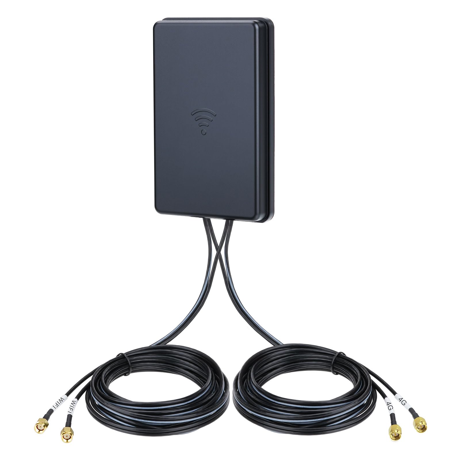 Eightwood 4G LTE & Dual WiFi 6E MIMO Kombi-Antenne 5dBi 2X SMA + 2X RP-SMA Anschluss IP65 Industrie-Grade 600-6000MHz für 4G LTE/3G WiFi 6E Router Bluetooth Zigbee IoT
