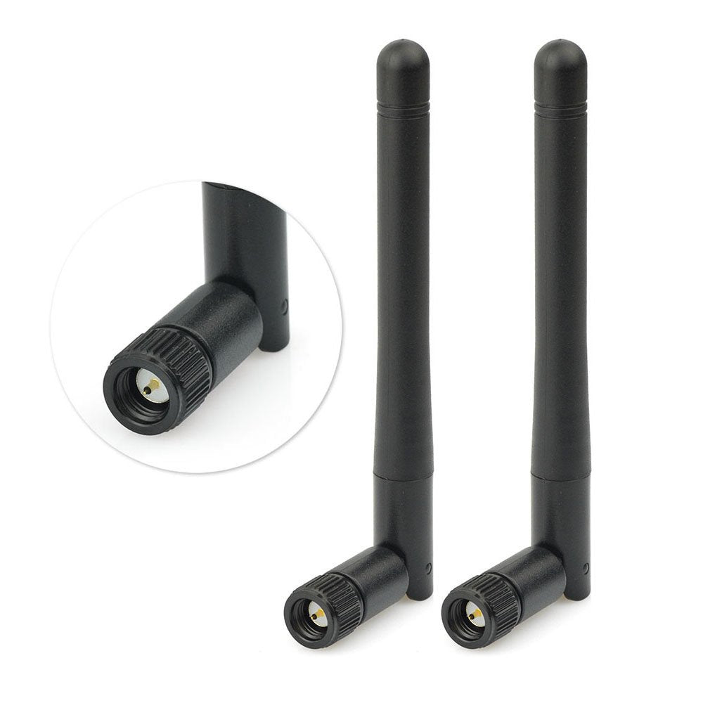 Eightwood 2.4G WiFi Antenne 3dBi Omni WLAN Antenne SMA Stecker 10.8CM 2PCS für Wirelesse WiFi Router Bluetooth PC Motherboard MEHRWEG