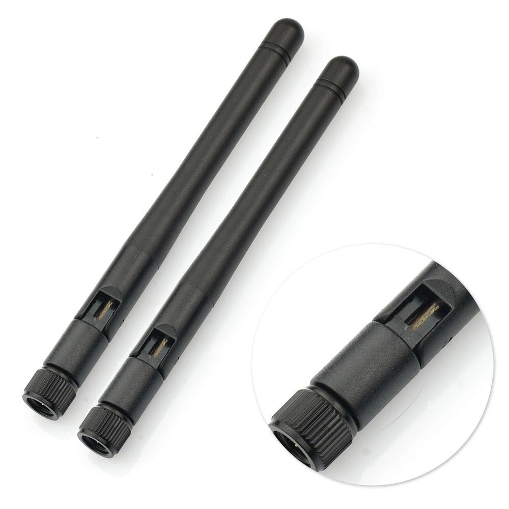 Eightwood 2.4G WiFi Antenne 3dBi Omni WLAN Antenne SMA Stecker 10.8CM 2PCS für Wirelesse WiFi Router Bluetooth PC Motherboard MEHRWEG