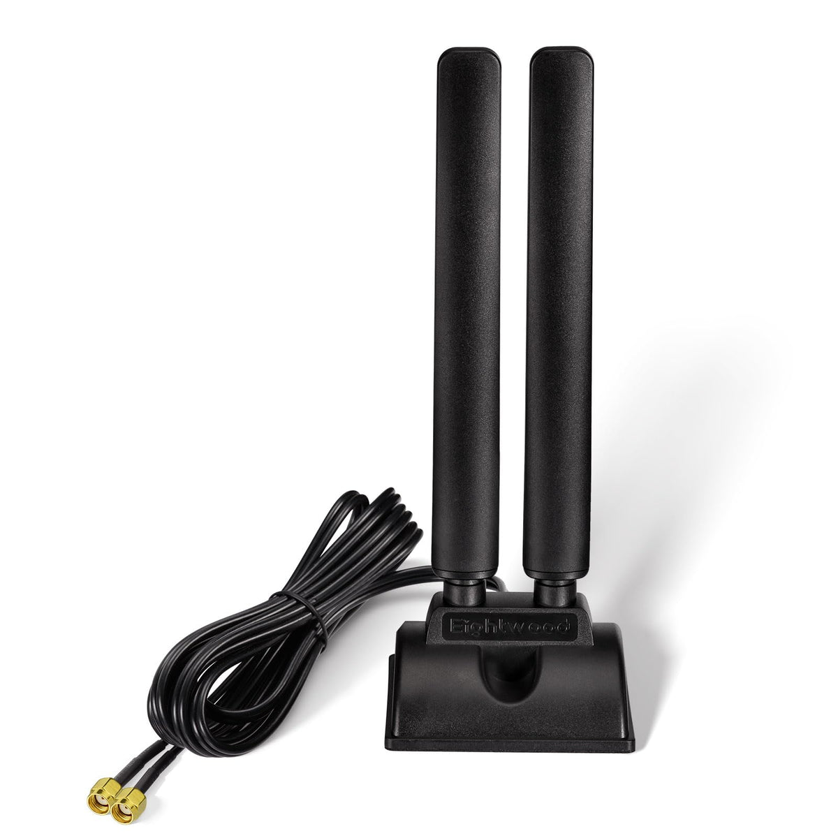 Eightwood WiFi 6E Antenne WLAN Signal Verstärker Tri-Band Magnetic Base Antenne RP-SMA mit 2M Verlängerungskabel für Wi-Fi Router WLAN Karte PCI Karte PC Bluetooth Mainboard