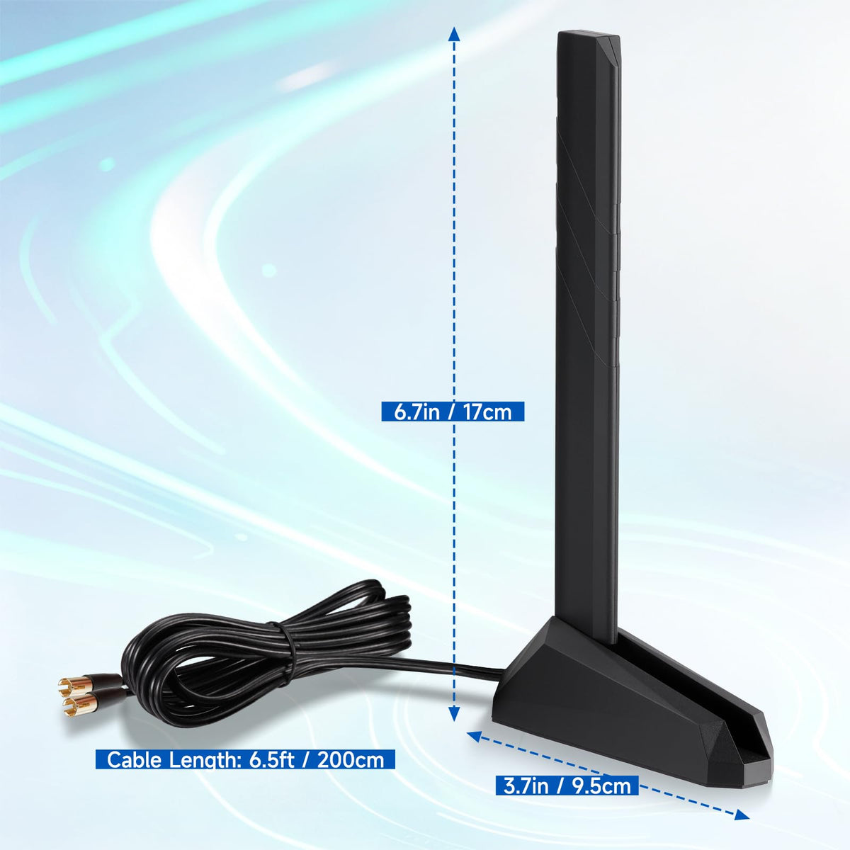 Eightwood WiFi 7 Antenne Tri-Band 2,4GHz 5GHz 6GHz WLAN Antenne PC für ASUS ROG Strix B850-E X870E-E ASUS ROG Maximus Z890 TUF Gaming B850 Z890 Gaming Mainboard WiFi 7 Router mit Magnetfuß + 2m Kabel