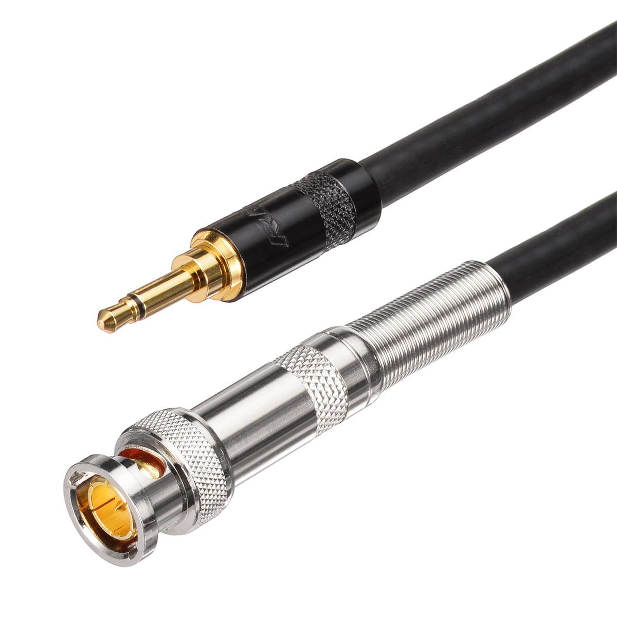 Eightwood 3,5 mm Audiokabel BNC Stecker auf 3,5 mm Stecker Power Audio Kabel 3,5mm 2M Verlängerung für BNC Antenne Tragbare Audiogeräte Digitalkameras Camcorder Tragbare DVD Player Stereo MEHRWEG