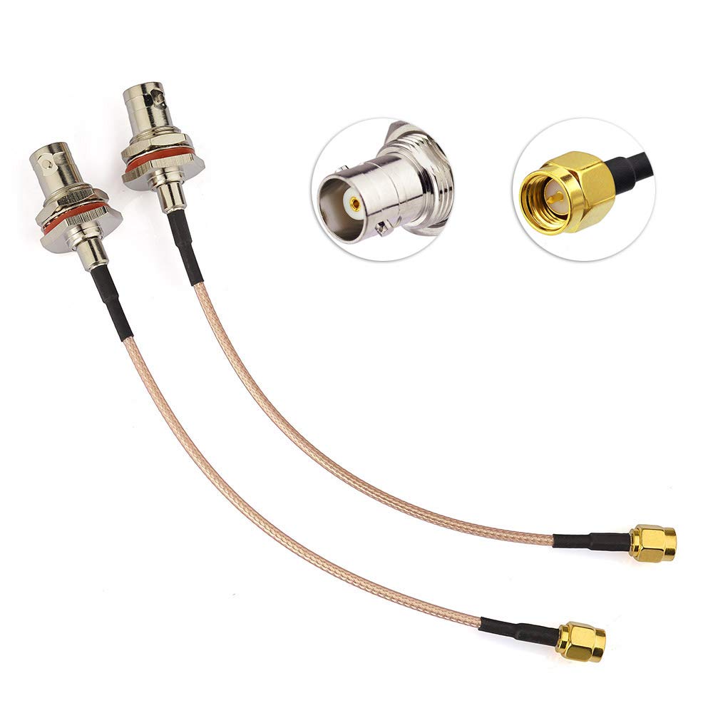 Eightwood 4G Antenne SMA Verlängerungskabel SMA Stecker auf BNC Buchse Schuss O-Ring Kabel RG316 6inch 15cm 2pcs Kompatibel für 3G 4G LTE Antenne Schinken Radio CB Handheld Wireless Baofeng Wouxun