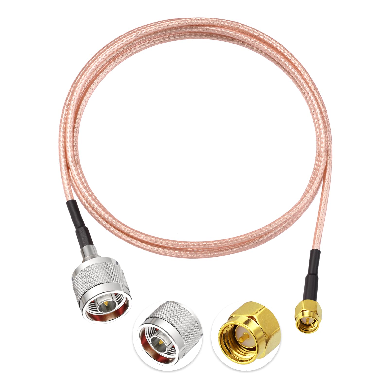 Eightwood SMA Kabel 100CM 4G LTE Antenneadapter N Kabel auf SMA RG316 für 4G LTE Antenne 4G DTV Industrieller 4G-Router WiFi Router Mobiler Hotspot Handy-Booster-System MEHRWEG