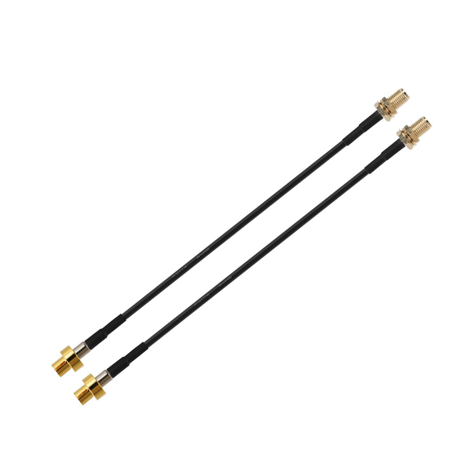 Eightwood WiFi 7 Antennenkabel RG174 15cm RP-SMA Buchse auf ASUS WiFi 7 Schnellverschluss-Stecker 50 Ohm Koaxialkabel 2PCS Kompatibel mit ASUS ROG Strix TUF Gaming ProArt Mainboards WLAN 7 Router