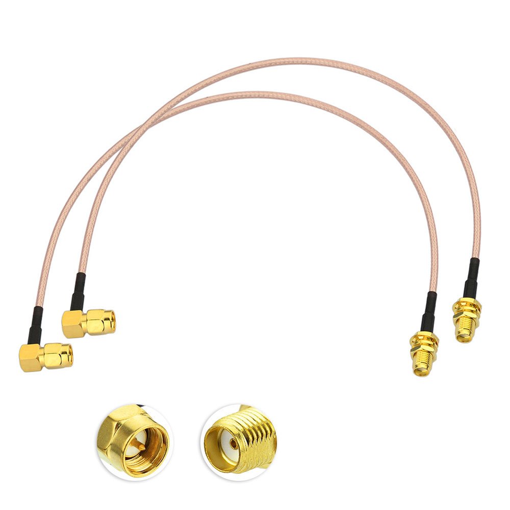 Eightwood SMA Kabel SMA Buchse auf SMA Stecker RF Kabel RG316 12inch 1ft 30cm 2 Stücke für DAB Auto Radio Homematic Antenne CCU3 CCU2 CC1101 Raspberry Pi MEHRWEG