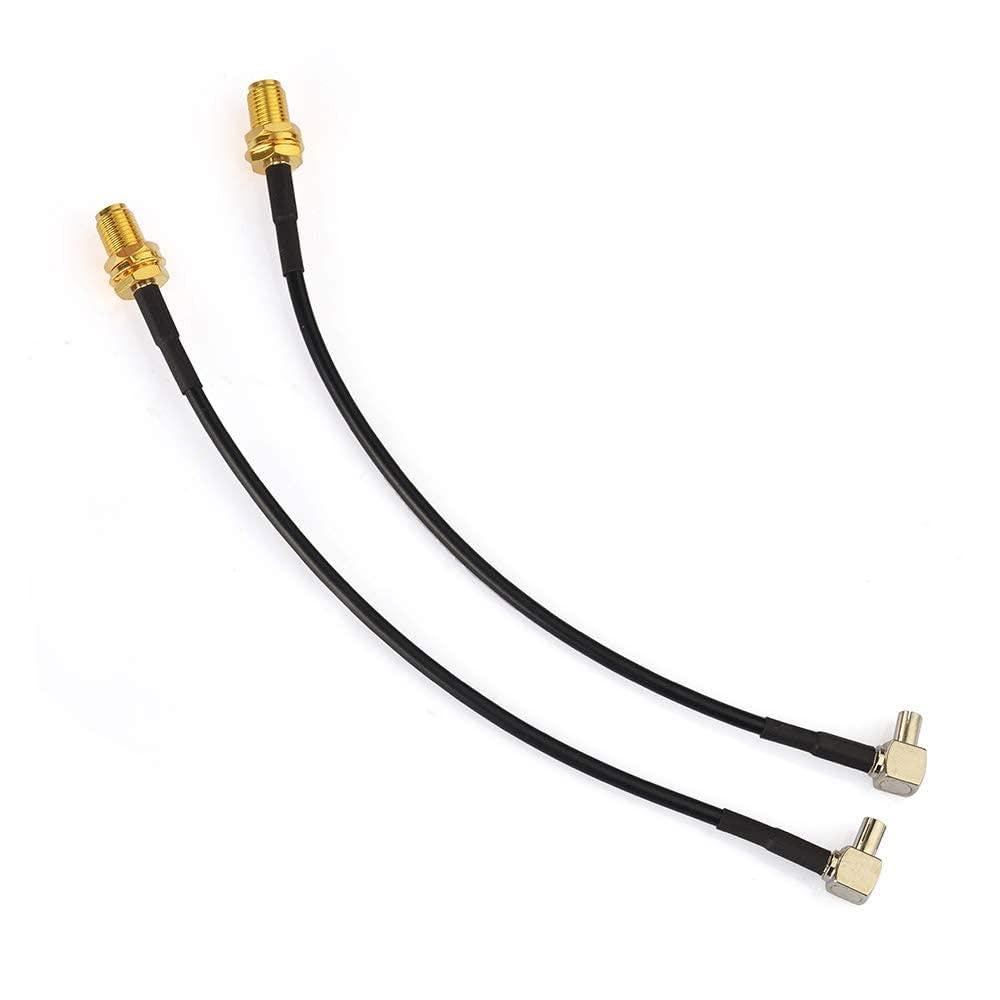 Eightwood 4G LTE Antenne Adapter SMA Adapter auf TS9 Rechter Winkel Stecker Pigtail Kabel RG174 6inch 15cm 2 Stücke für Netgear AC785 Hsdpa Huawei 2G 3G 4G LTE Antenne UMTS Mobile Broadband MEHRWEG