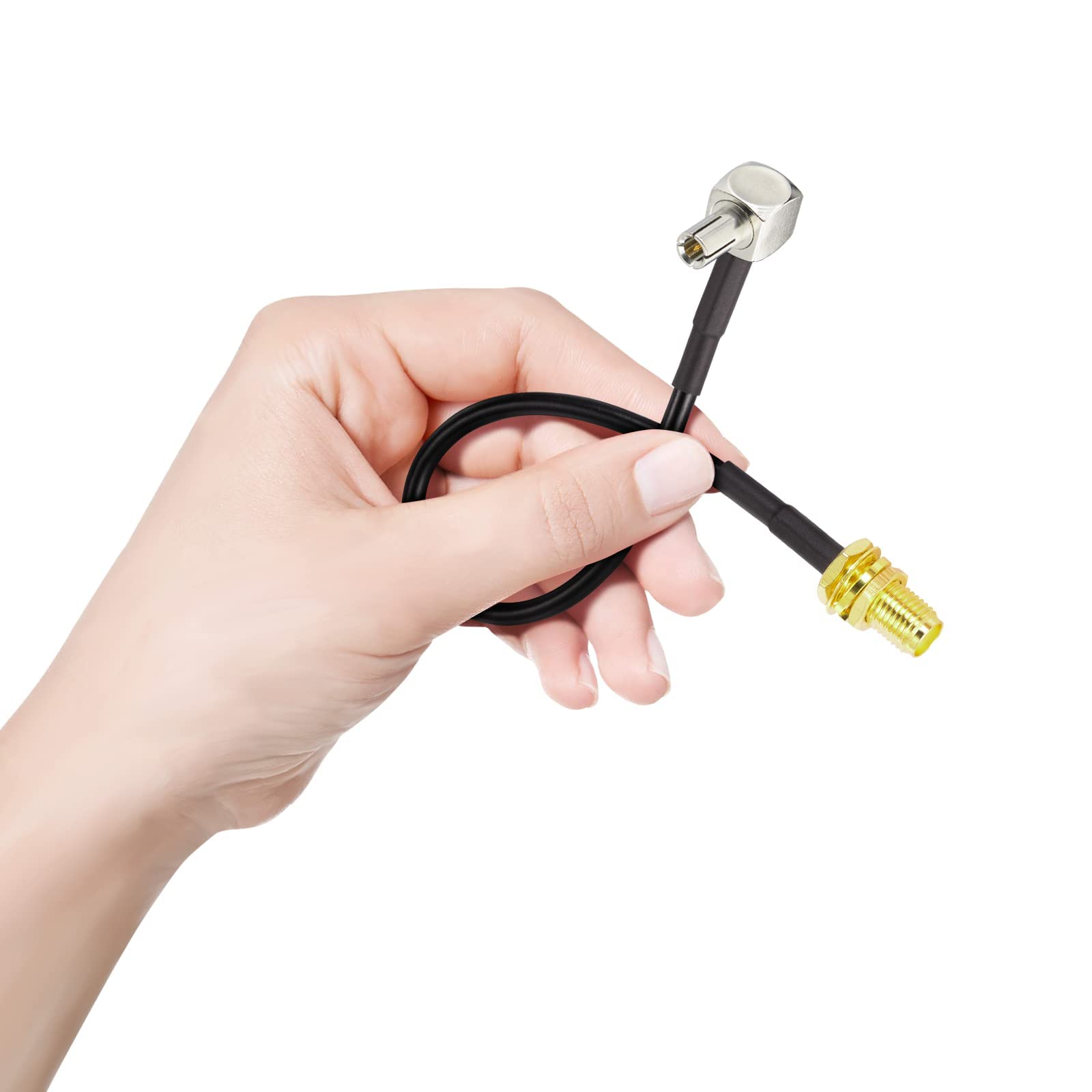 Eightwood 4G LTE Antenne Adapter SMA Adapter auf TS9 Rechter Winkel Stecker Pigtail Kabel RG174 6inch 15cm 2 Stücke für Netgear AC785 Hsdpa Huawei 2G 3G 4G LTE Antenne UMTS Mobile Broadband MEHRWEG