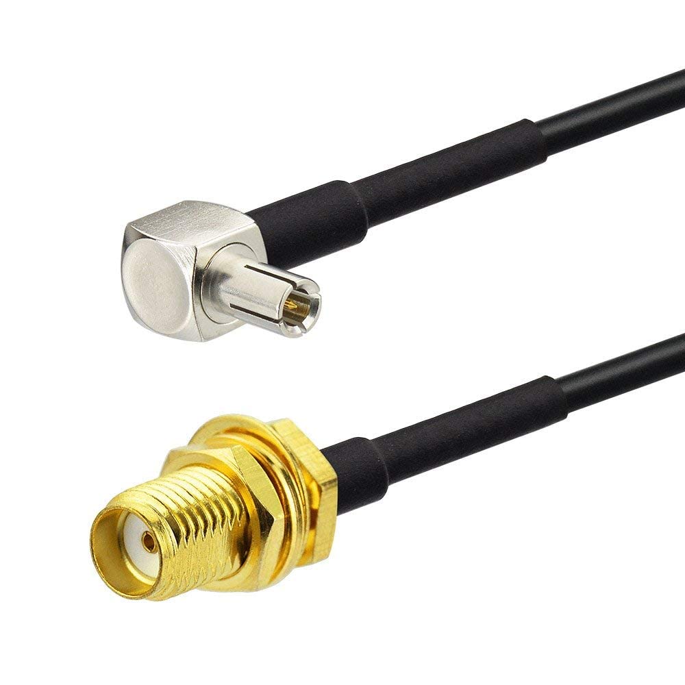 Eightwood 4G LTE Antenne Adapter SMA Adapter auf TS9 Rechter Winkel Stecker Pigtail Kabel RG174 6inch 15cm 2 Stücke für Netgear AC785 Hsdpa Huawei 2G 3G 4G LTE Antenne UMTS Mobile Broadband MEHRWEG