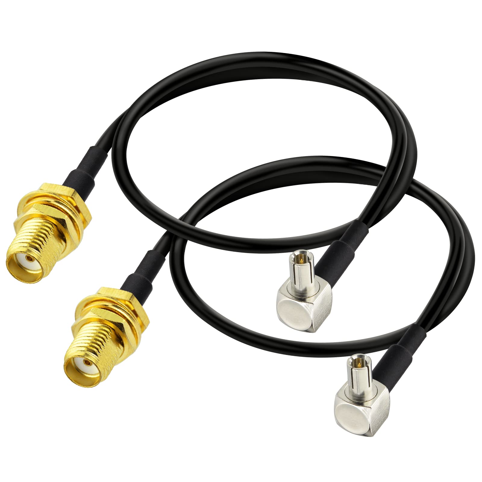 Eightwood 4G LTE Antenne Adapter SMA Adapter auf TS9 Rechter Winkel Stecker Pigtail Kabel RG174 30cm 2 Stücke für Netgear AC785 Hsdpa Huawei 2G 3G 4G LTE Antenne UMTS Mobile Broadband MEHRWEG