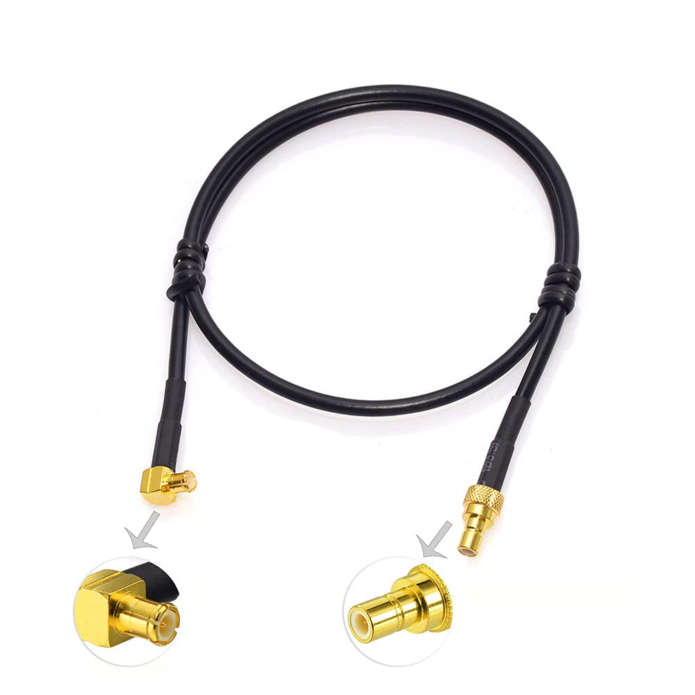 Eightwood DAB+ Antenne Adapter MCX Stecker auf SMB Adapter MCX Kabel RG174 40cm 1.3ft DAB Antenne Kabel für Blaupunkt Beat TechniSat Pioneer Sony Alpine MEHRWEG