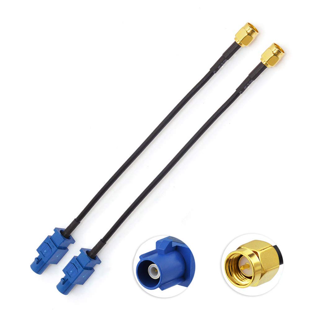 Eightwood GPS Antenne Adapter Fakra C auf SMA Stecker Pigtail Kabel RG174 15cm 6inch 2 Stück für Auto DVR GPS Modul Tracking Antenne GPS Navigation System GPS Receivers MEHRWEG
