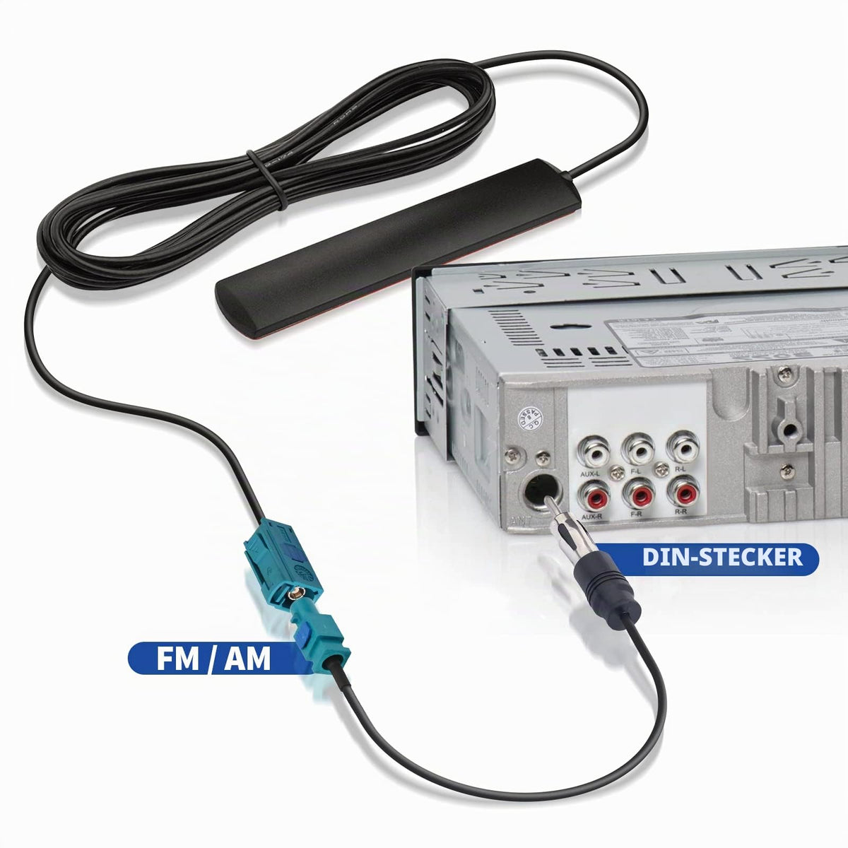 Eightwood DAB Antenne Kabel Fakra zu Din Kabel Fakra Z zu Din ISO Adapterkabel Autoradio ISO PC5-100 Koaxialkabel 15cm für DAB Radio FM Radio BMW Mini 2001 Seat Skoda VW Golf MEHRWEG