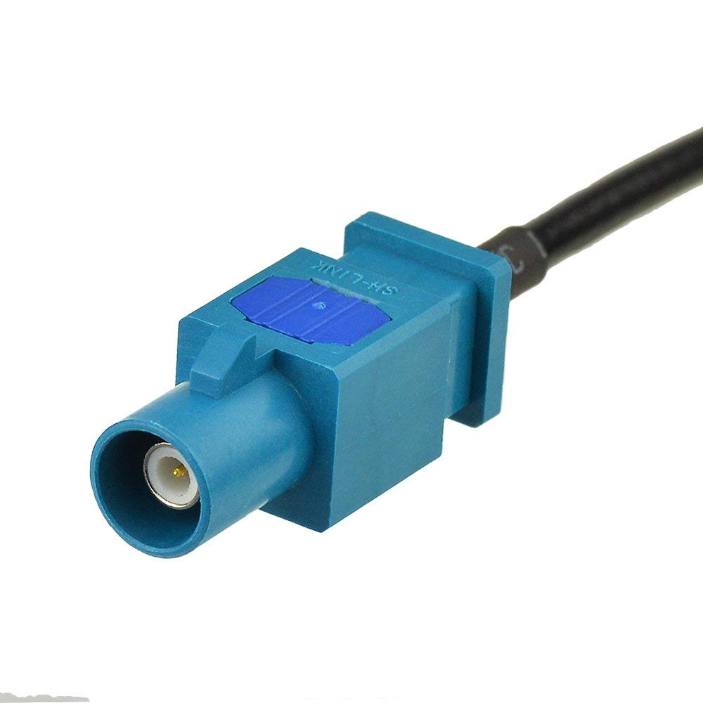 Eightwood DAB Antenne Kabel Fakra zu Din Kabel Fakra Z zu Din ISO Adapterkabel Autoradio ISO PC5-100 Koaxialkabel 15cm für DAB Radio FM Radio BMW Mini 2001 Seat Skoda VW Golf MEHRWEG