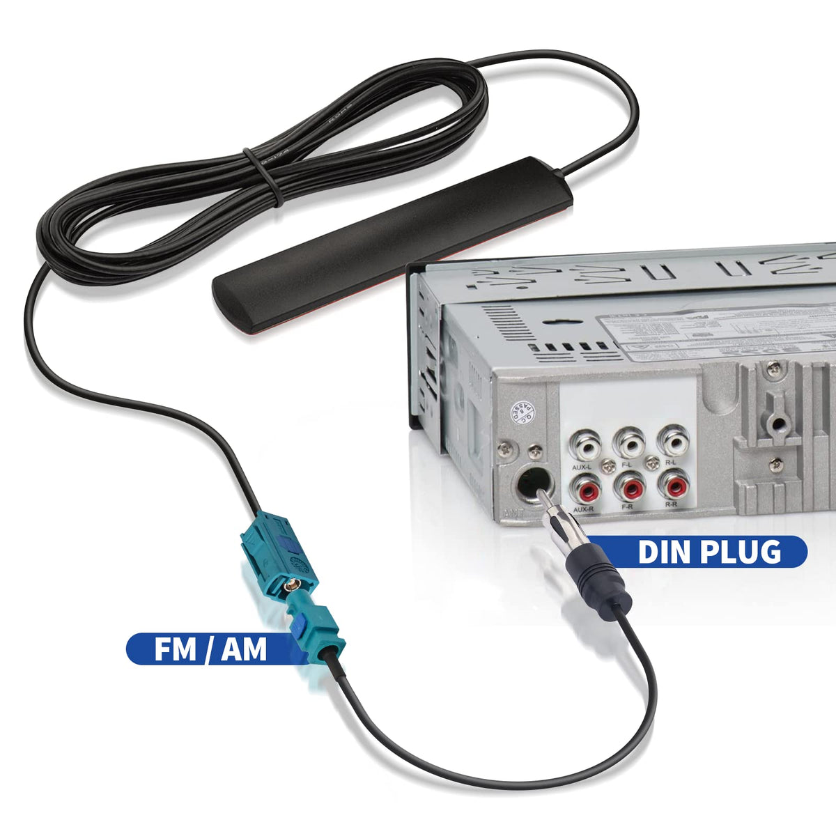 Eightwood Autoradio Antenne Kabel Fakra Z Stecker auf Motorola DIN Stecker Fakra Z Buchse auf Motorola DIN Buchse Kabel Adapter Universal Fahrzeug Konverter Connect Auto Audio Head Unit Radio Antenne