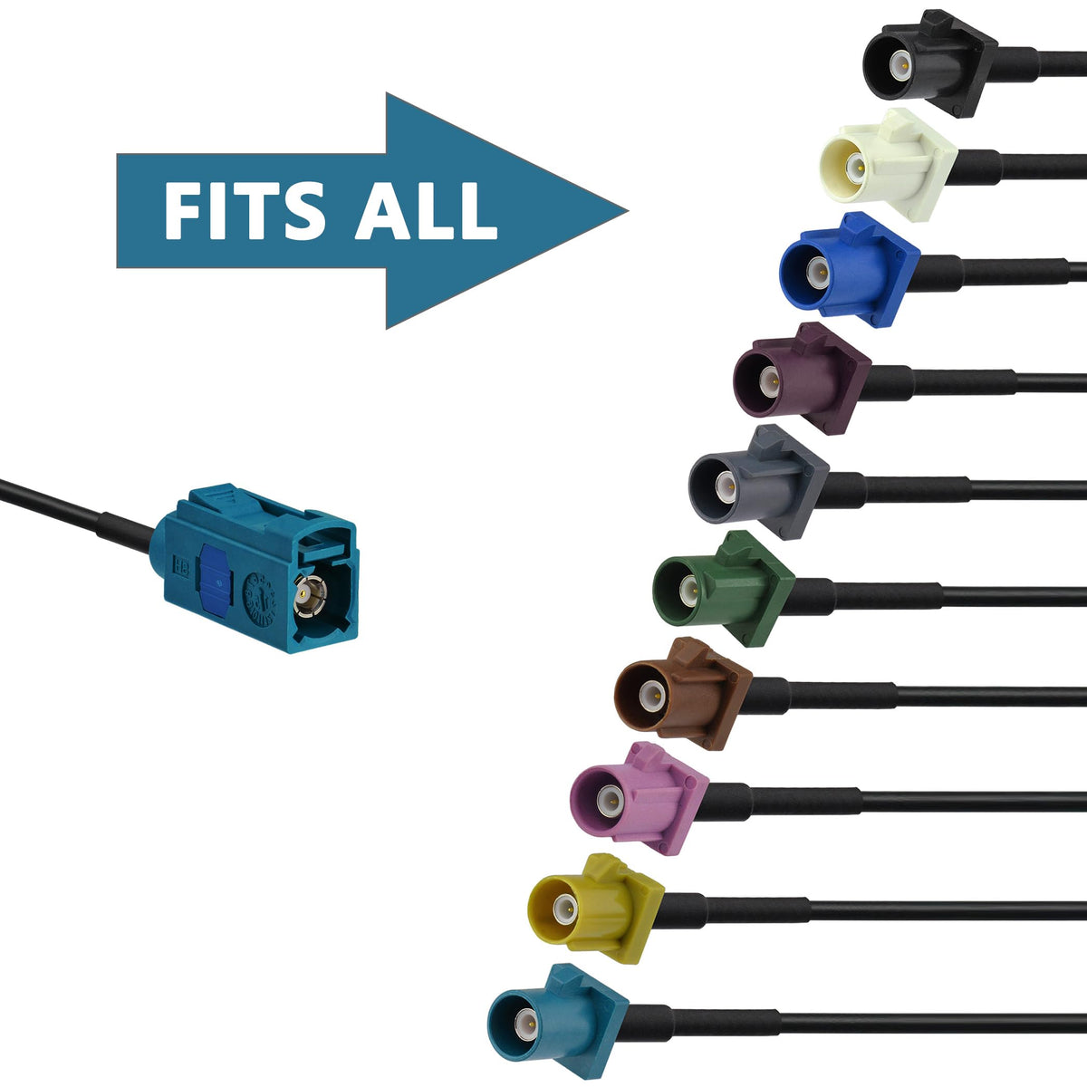 Eightwood Autoradio Antenne Kabel Fakra Z Stecker auf Motorola DIN Stecker Fakra Z Buchse auf Motorola DIN Buchse Kabel Adapter Universal Fahrzeug Konverter Connect Auto Audio Head Unit Radio Antenne