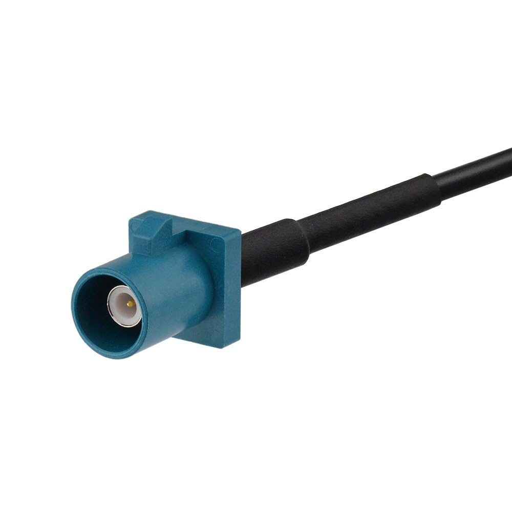 Eightwood DAB Antennenkabel SMB Fakra Kabel Fakra Z Stecker auf SMB Stecker abgewinkelt Koaxial RG174 30cm 1ft Kompatibel zu DAB Autoantennentoppern AM/FM Blaupunkt Pionier Clarion Alpine usw.