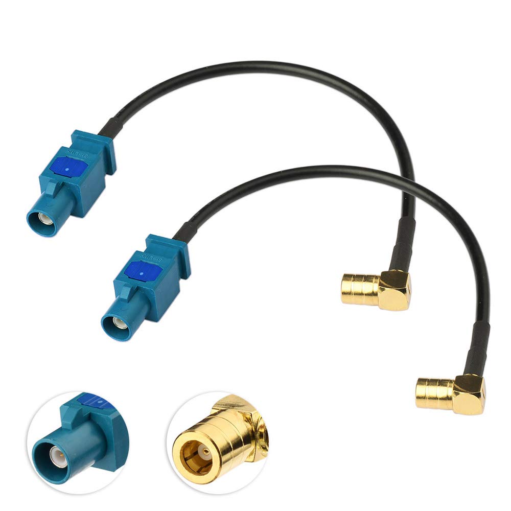 Eightwood DAB Funkkabel Fakra auf SMB Adapterkabel Fakra Z Stecker auf SMB Buchse Adapterkabel 15cm RG174 2 Stück für DAB Radio-Stereo-Tuner