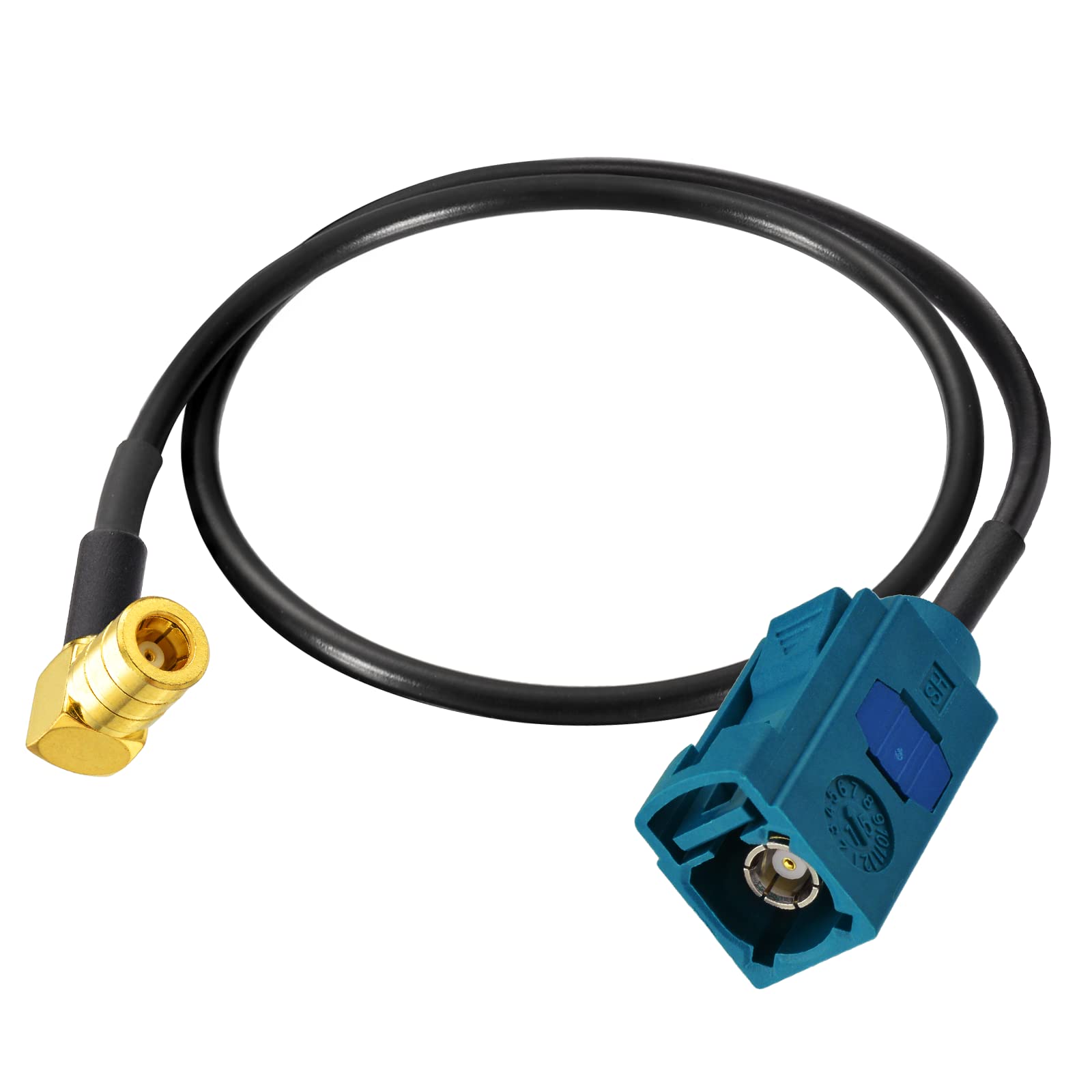 Eightwood DAB Antennenkabel SMB Fakra Kabel Fakra Z Buchse auf SMB Stecker Koaxial RG174 30cm 1 Stück Kompatibel zu DAB Auto antenne AM/FM Blaupunkt Pionier usw