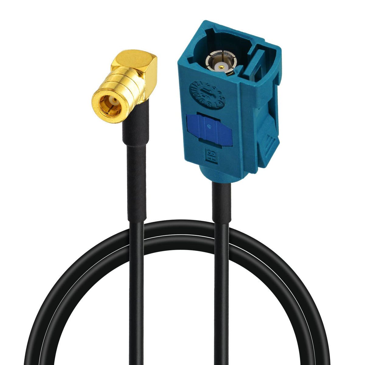 Eightwood DAB Antennenkabel SMB Fakra Kabel Fakra Z Buchse auf SMB Stecker Koaxial RG174 30cm 1 Stück Kompatibel zu DAB Auto antenne AM/FM Blaupunkt Pionier usw