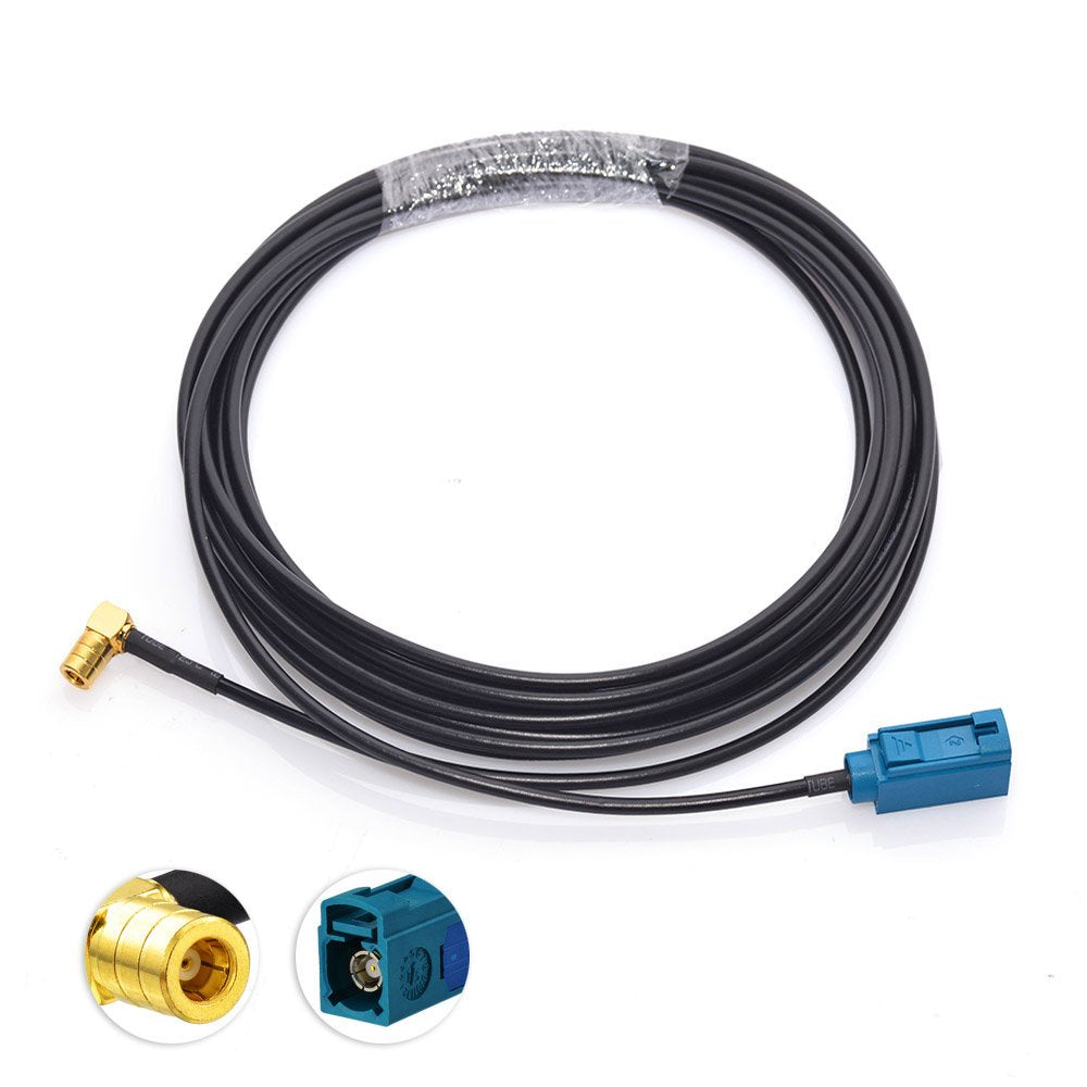 Eightwood DAB Antennenkabel SMB Fakra Kabel Fakra Z Buchse auf SMB Stecker Koaxial RG174 500cm 1 Stück Kompatibel zu DAB Auto antenne AM/FM Blaupunkt Pionier usw