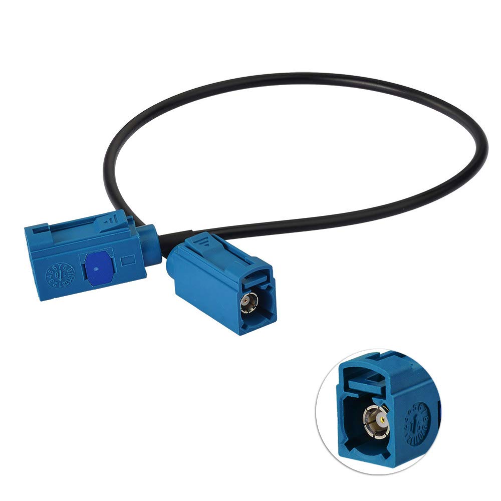 Eightwood DAB Antenne Fakra Adapter Auto Radio TV DAB GPS Fakra Z Buchse(Jack) auf Fakra Buchse Pigtail Fakra Kabel RG174 12inch 1ft 30cm für Seat Skoda VW Golf MEHRWEG