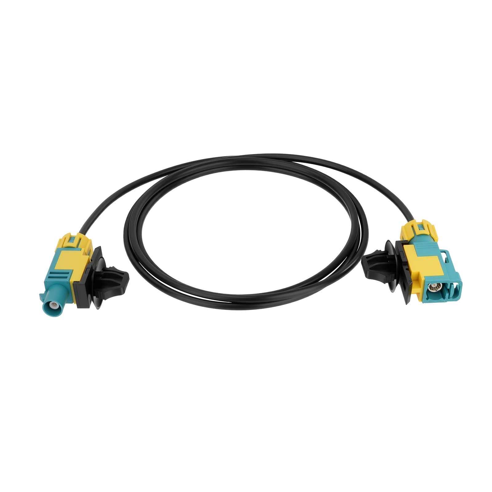 Eightwood DAB Antenne Kabel Wasserdichtes Fakra Z Kabel Fakra Z Buchse auf Stecker Pigtail Adapter RG174 Koaxialkabel 100cm für Auto Radio DAB GPS Seat Skoda VW Golf