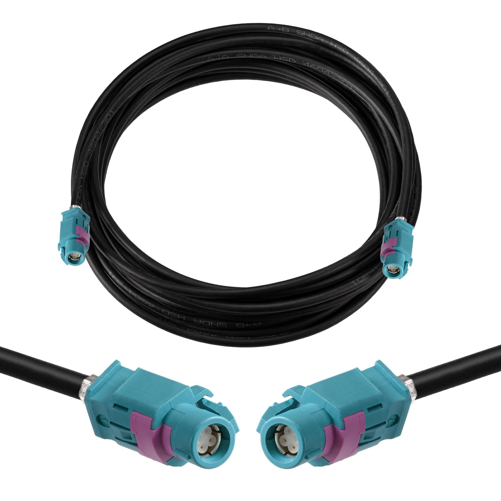 Eightwood HSD LVDS Kabel HSD Z Buchse 535 4-Core Kabel 5M für BMW F30 F31 F10 F11 F25 F15 Audi VW Mercedes Citroen Peugeot video Audio Rear View Backup Camera Retrofit Navigation usw.