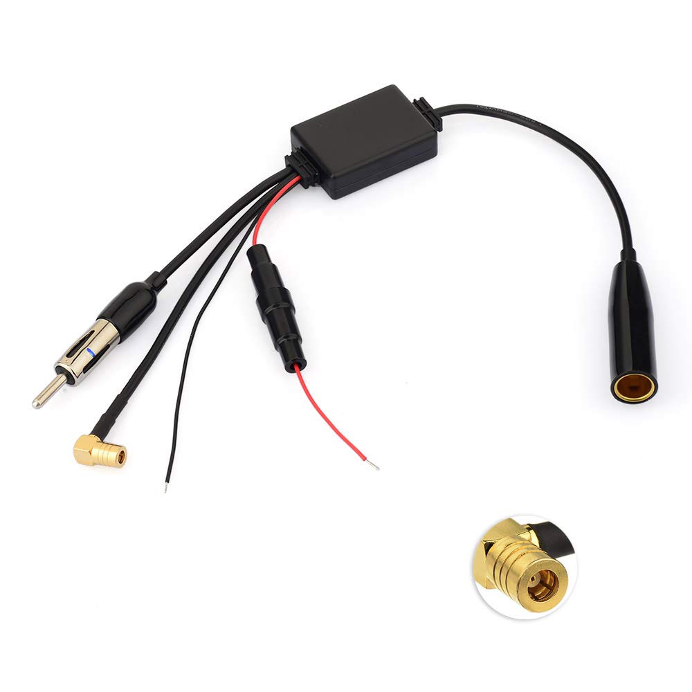 Eightwood DAB Antenne DAB Splitter SMB Adapter DIN Adapter AM/FM Antenne Signalverstärker für Auto Radio TechniSat Pioneer Sony Alpine MEHRWEG