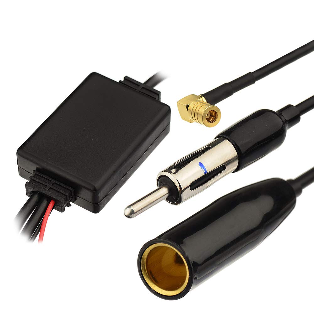 Eightwood DAB Antenne DAB Splitter SMB Adapter DIN Adapter AM/FM Antenne Signalverstärker für Auto Radio TechniSat Pioneer Sony Alpine MEHRWEG