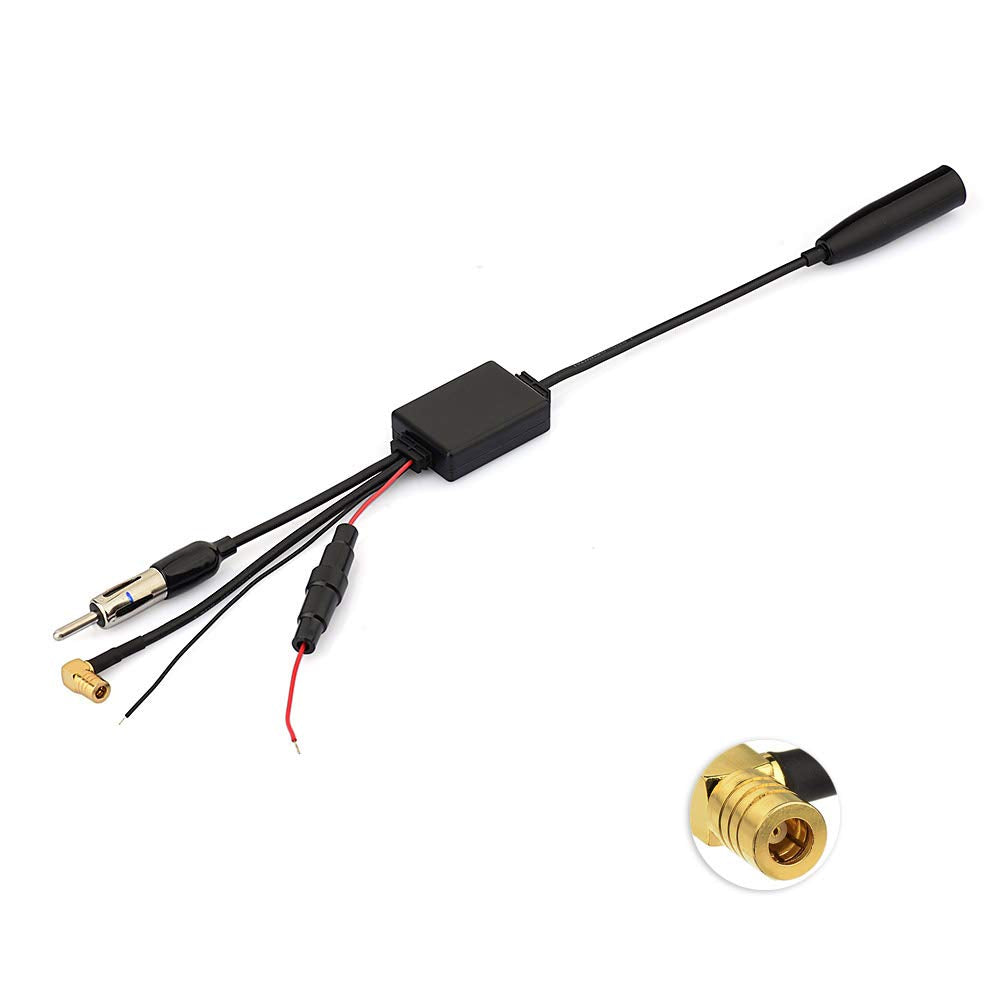 Eightwood DAB Antenne DAB Splitter SMB Adapter DIN Adapter AM/FM Antenne Signalverstärker für Auto Radio TechniSat Pioneer Sony Alpine MEHRWEG