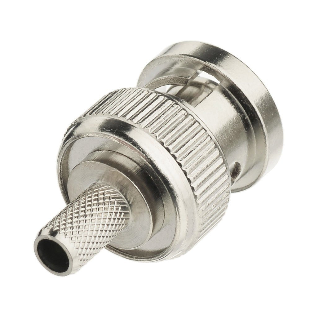 Eightwood BNC Crimp Stecker Adapter 10 Stück 50 Ohm SDI Stecker BNC Buchse Crimp Stecker Adapter für RG58 RG142 LMR195 Koaxialkabel