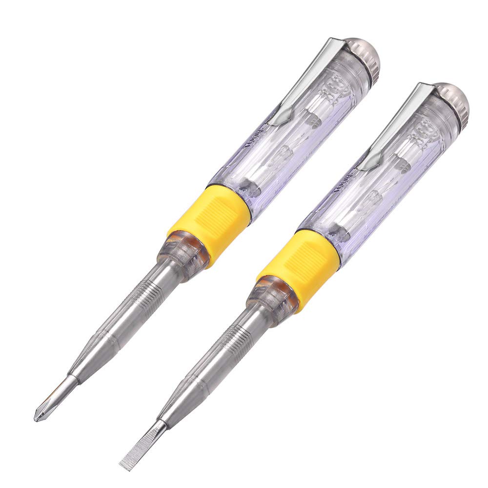 Eightwood Netz Tester Schraubendreher Elektrischer Tester Sprühen Elektrischer Stift Tester 220 V Spannung Tester Volt Detektor 100-500 V Elektrischer Tester Sprühen (2er Pack) MEHRWEG